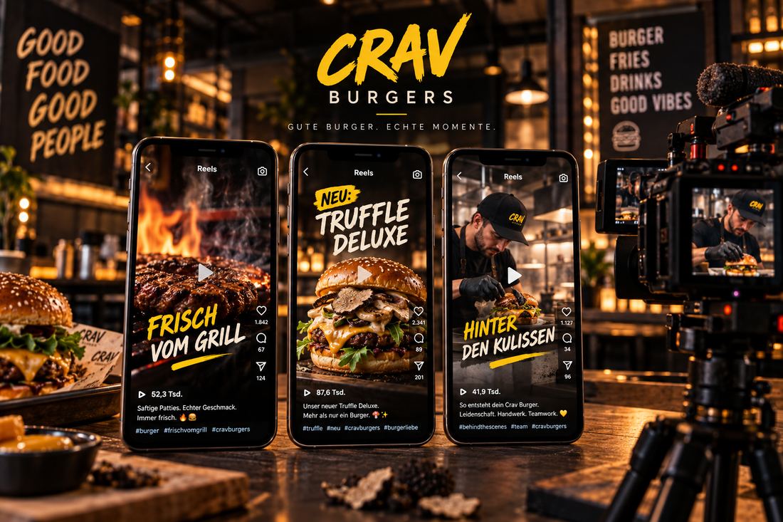 Social Media Crav Burgers · Reels