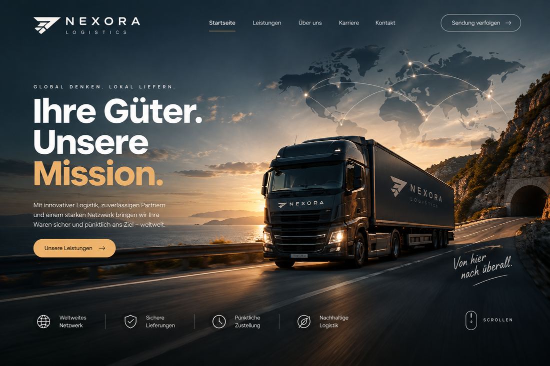 Websitegestaltung Nexora Logistics
