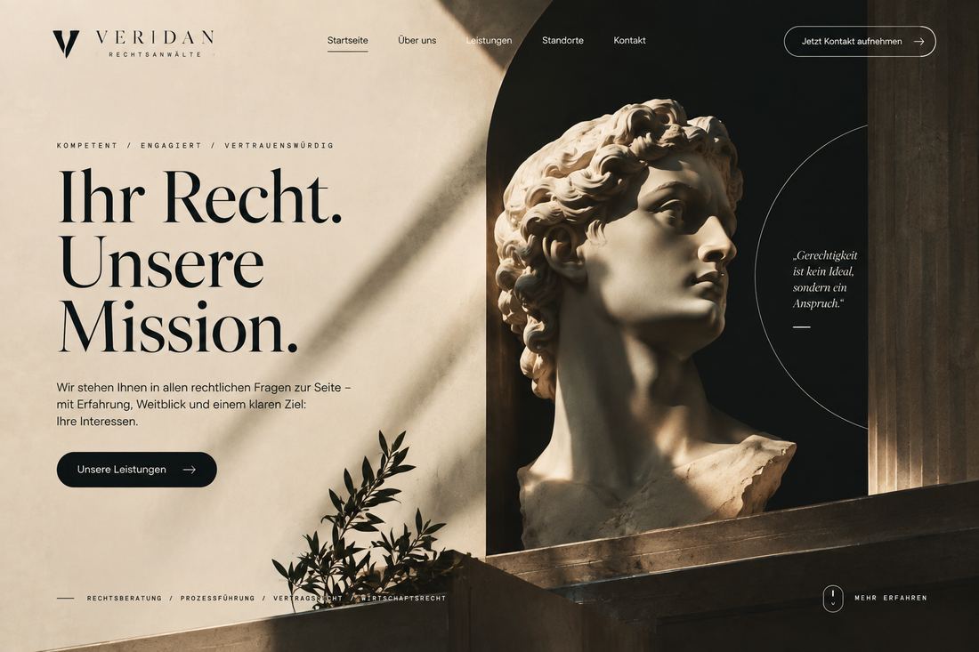 Websitegestaltung Veridan Rechtsanwälte
