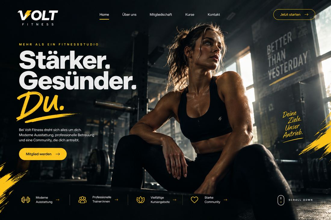 Websitegestaltung Volt Fitness